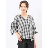 綿混ブロード チェック柄 シャツアウター | TAKA-Q WOMEN | 詳細画像1 