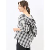 綿混ブロード チェック柄 シャツアウター | TAKA-Q WOMEN | 詳細画像2 