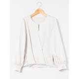 光沢サテン 長袖プルオーバーブラウス(セットアップ可能) | TAKA-Q WOMEN | 詳細画像11