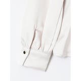 光沢サテン 長袖プルオーバーブラウス(セットアップ可能) | TAKA-Q WOMEN | 詳細画像14