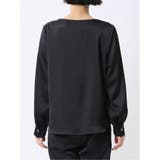 光沢サテン 長袖プルオーバーブラウス(セットアップ可能) | TAKA-Q WOMEN | 詳細画像22