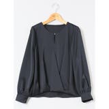 光沢サテン 長袖プルオーバーブラウス(セットアップ可能) | TAKA-Q WOMEN | 詳細画像25