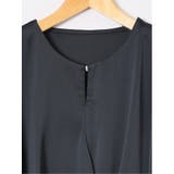 光沢サテン 長袖プルオーバーブラウス(セットアップ可能) | TAKA-Q WOMEN | 詳細画像27