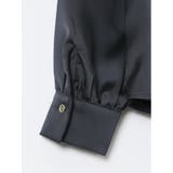 光沢サテン 長袖プルオーバーブラウス(セットアップ可能) | TAKA-Q WOMEN | 詳細画像28