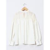 レースサテン 長袖プルオーバーブラウス | TAKA-Q WOMEN | 詳細画像13 