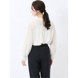 レースサテン 長袖プルオーバーブラウス | TAKA-Q WOMEN | 詳細画像3 