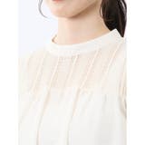 レースサテン 長袖プルオーバーブラウス | TAKA-Q WOMEN | 詳細画像9 