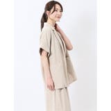 タンブラーオックス 半袖ジャケット(セットアップ可能) | TAKA-Q WOMEN | 詳細画像4
