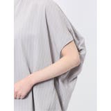 タンブラーブッチャー ストライプ柄 プルオーバーブラウス(セットアップ可能) | TAKA-Q WOMEN | 詳細画像10