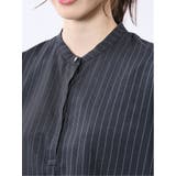 タンブラーブッチャー ストライプ柄 プルオーバーブラウス(セットアップ可能) | TAKA-Q WOMEN | 詳細画像21