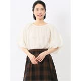 02アイボリー | シアースラブ 半袖プルオーバーブラウス | TAKA-Q WOMEN