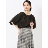 05黒 | シアースラブ 半袖プルオーバーブラウス | TAKA-Q WOMEN