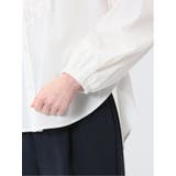 ブロード バンドカラー フリル長袖ブラウス | TAKA-Q WOMEN | 詳細画像10