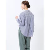 ブロード バンドカラー フリル長袖ブラウス | TAKA-Q WOMEN | 詳細画像15