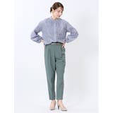 ブロード バンドカラー フリル長袖ブラウス | TAKA-Q WOMEN | 詳細画像17