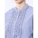 ブロード バンドカラー フリル長袖ブラウス | TAKA-Q WOMEN | 詳細画像21
