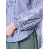 ブロード バンドカラー フリル長袖ブラウス | TAKA-Q WOMEN | 詳細画像22
