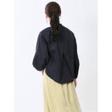 ブロード バンドカラー フリル長袖ブラウス | TAKA-Q WOMEN | 詳細画像27