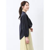 ブロード バンドカラー フリル長袖ブラウス | TAKA-Q WOMEN | 詳細画像28