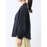 ブロード バンドカラー フリル長袖ブラウス | TAKA-Q WOMEN | 詳細画像31