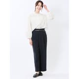 ブロード バンドカラー フリル長袖ブラウス | TAKA-Q WOMEN | 詳細画像5