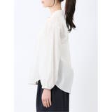 ブロード バンドカラー フリル長袖ブラウス | TAKA-Q WOMEN | 詳細画像7