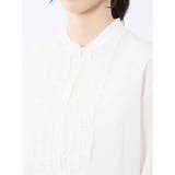 ブロード バンドカラー フリル長袖ブラウス | TAKA-Q WOMEN | 詳細画像9