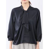 ねじりボウタイ 8分袖 プルオーバー ブラウス | TAKA-Q WOMEN | 詳細画像6