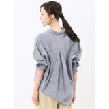 レギュラーカラー 長袖コクーンブラウス | TAKA-Q WOMEN | 詳細画像3