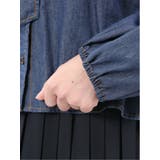ボウタイ付き バンドカラー デニムブラウス | TAKA-Q WOMEN | 詳細画像10 