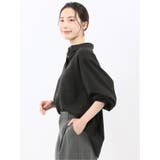 ストレッチ バックタック レギュラーカラー 長袖ブラウス | TAKA-Q WOMEN | 詳細画像12 