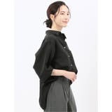ストレッチ バックタック レギュラーカラー 長袖ブラウス | TAKA-Q WOMEN | 詳細画像14 