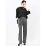ストレッチ バックタック レギュラーカラー 長袖ブラウス | TAKA-Q WOMEN | 詳細画像15 