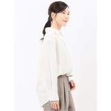ストレッチ バックタック レギュラーカラー 長袖ブラウス | TAKA-Q WOMEN | 詳細画像4 