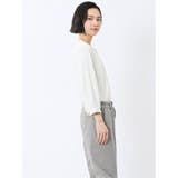 金具付きボウタイ風 7分袖プルオーバーブラウス | TAKA-Q WOMEN | 詳細画像4