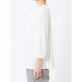 金具付きボウタイ風 7分袖プルオーバーブラウス | TAKA-Q WOMEN | 詳細画像7