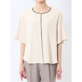 バイカラー 半袖プルオーバーブラウス | TAKA-Q WOMEN | 詳細画像17 