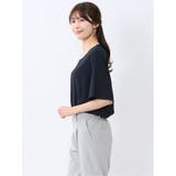 バイカラー 半袖プルオーバーブラウス | TAKA-Q WOMEN | 詳細画像24 