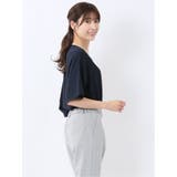 バイカラー 半袖プルオーバーブラウス | TAKA-Q WOMEN | 詳細画像26 