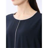 バイカラー 半袖プルオーバーブラウス | TAKA-Q WOMEN | 詳細画像31 