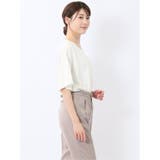 バイカラー 半袖プルオーバーブラウス | TAKA-Q WOMEN | 詳細画像4 
