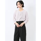 12ピンク | ピンタック 8分袖プルオーバーブラウス | TAKA-Q WOMEN