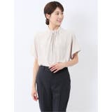 33ベージュ | タックパール 半袖プルオーバーブラウス | TAKA-Q WOMEN