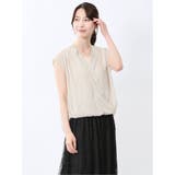 33ベージュ | 楊柳二重 ノースリ プルオーバーブラウス | TAKA-Q WOMEN