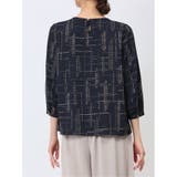 プリント Vネック 7分袖プルオーバーブラウス | TAKA-Q WOMEN | 詳細画像19