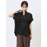 05黒 | ハンチ/HUNCH タックブラウス | TAKA-Q WOMEN
