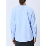 【WEB限定】形態安定 ストライプ柄 バンドカラー長袖ブラウス | TAKA-Q WOMEN | 詳細画像32