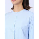 【WEB限定】形態安定 ストライプ柄 バンドカラー長袖ブラウス | TAKA-Q WOMEN | 詳細画像8