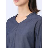 【WEB限定】形態安定 シャンブレープルオーバー長袖ブラウス | TAKA-Q WOMEN | 詳細画像8