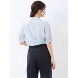 バンドカラー パフスリーブ 比翼ブラウス | TAKA-Q WOMEN | 詳細画像14